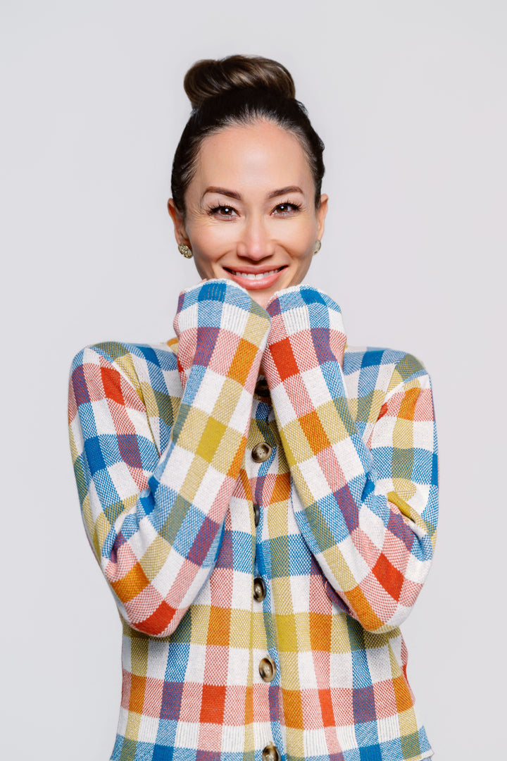 Harvest Check Cardigan - Reg & Curvy