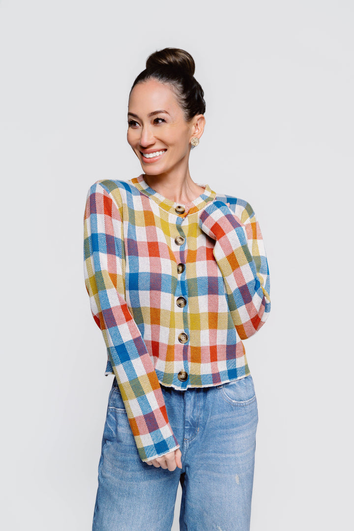 Harvest Check Cardigan - Reg & Curvy