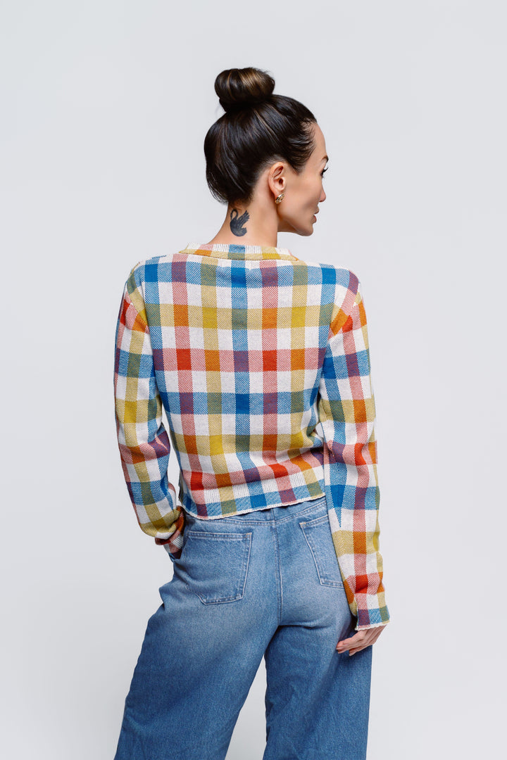 Harvest Check Cardigan - Reg & Curvy