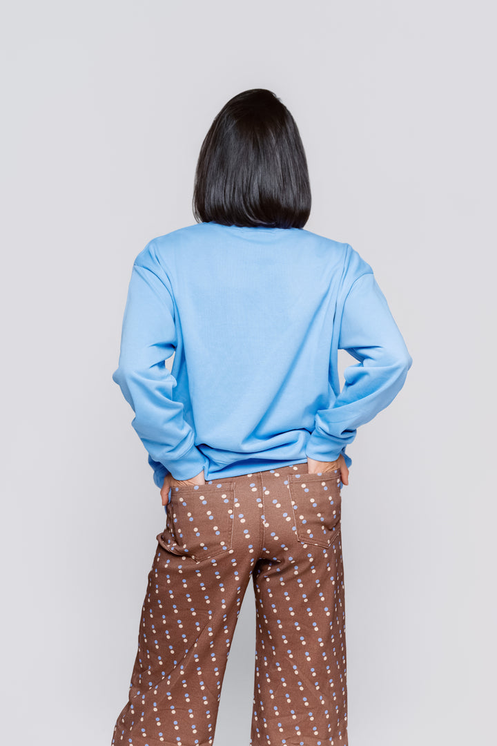 Blue Skies Mock Neck Sweatshirt - Reg & Curvy