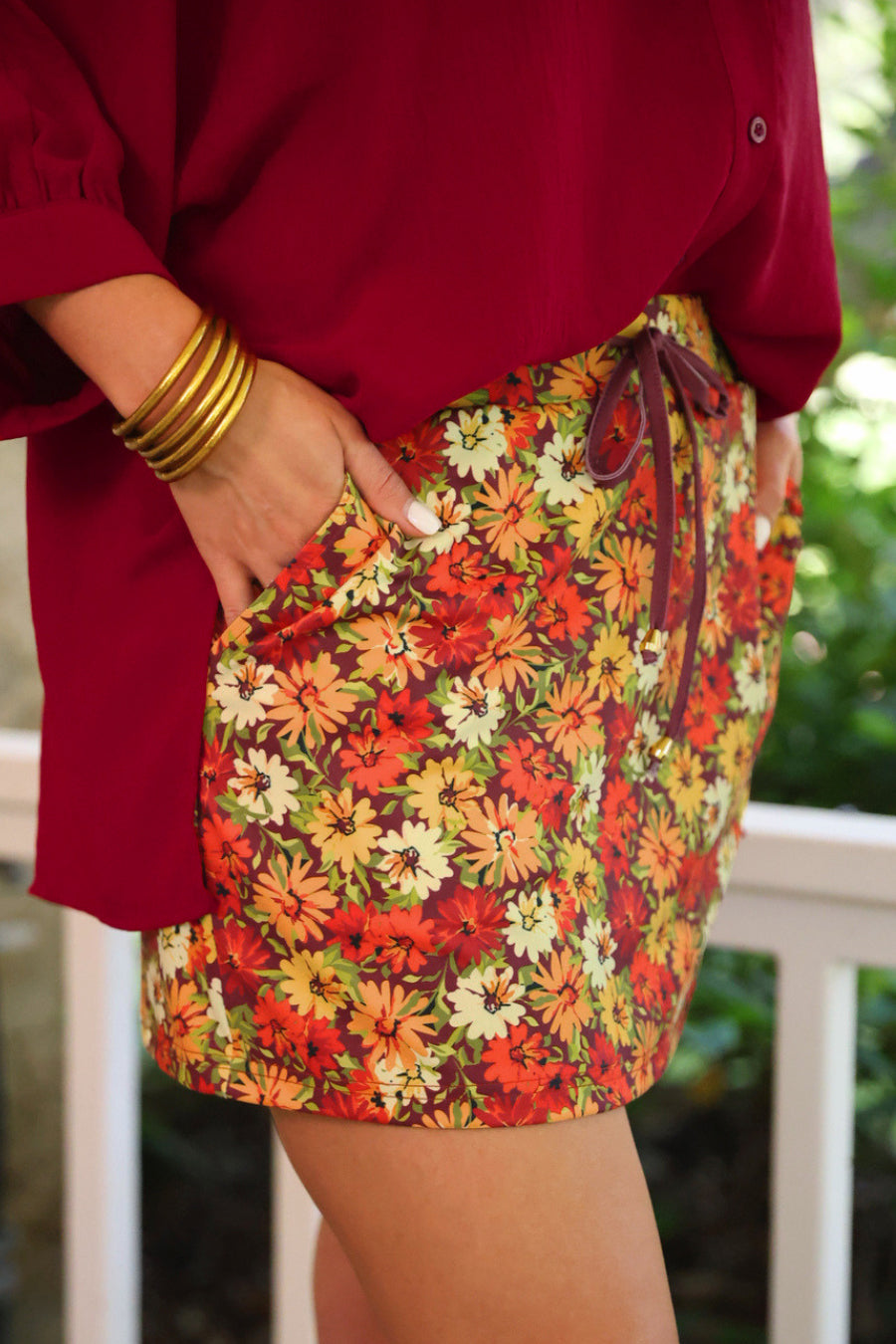 *PREORDER* Autumn Wildflower Skort - Reg & Curvy