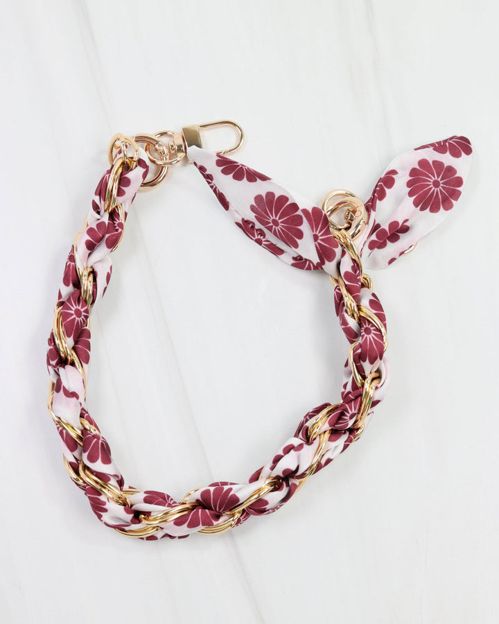 The Sideline Chic Purse Chain – Maroon Floral