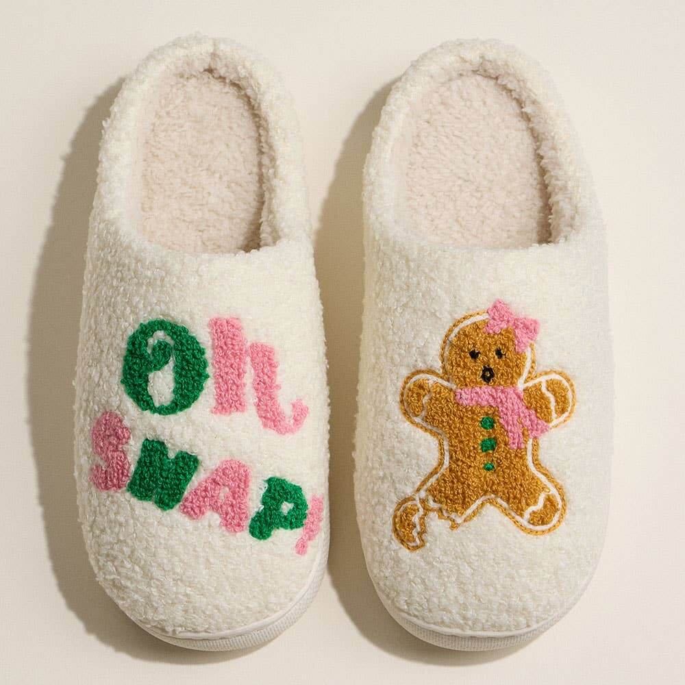 Oh Snap Gingerbread Slippers