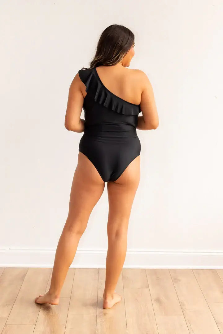 The Midnight Coast Ruffle One-Piece - Curvy