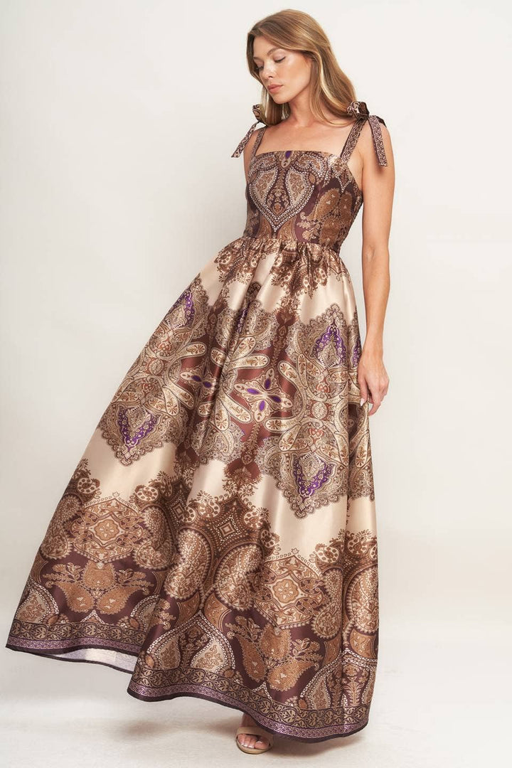 Dinner at Dusk Paisley Maxi Dress