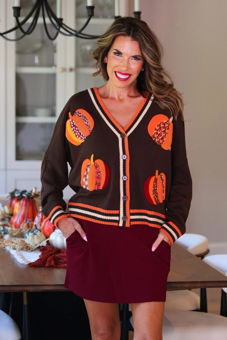 *PREORDER* Pumpkin Charm Cardigan - Reg & Curvy