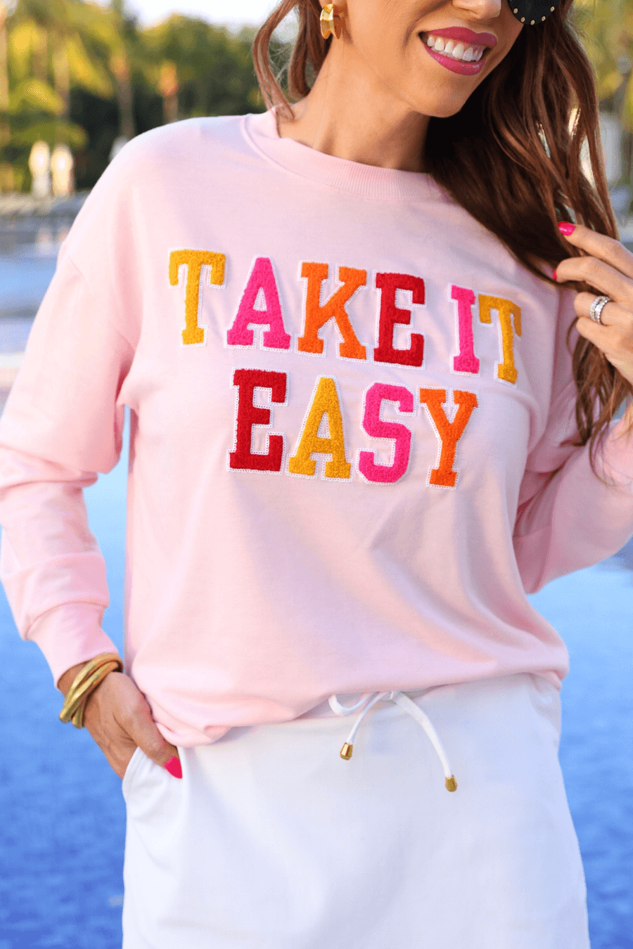 Take It Easy Patch Pullover - Reg & Curvy
