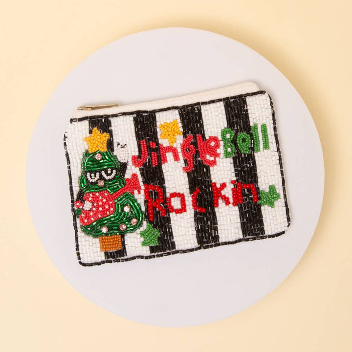 Jingle Bell Rockin’ Beaded Coin Purse