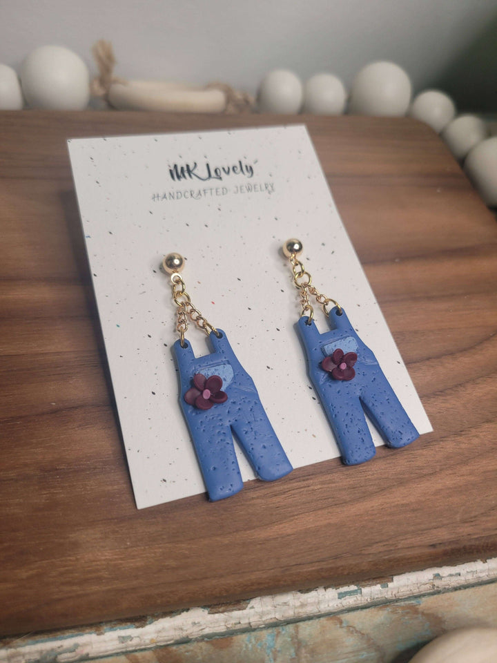 Pumpkin Patch Overalls Earrings