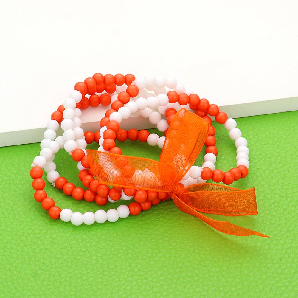 Game Day Beaded Stretch Bracelets