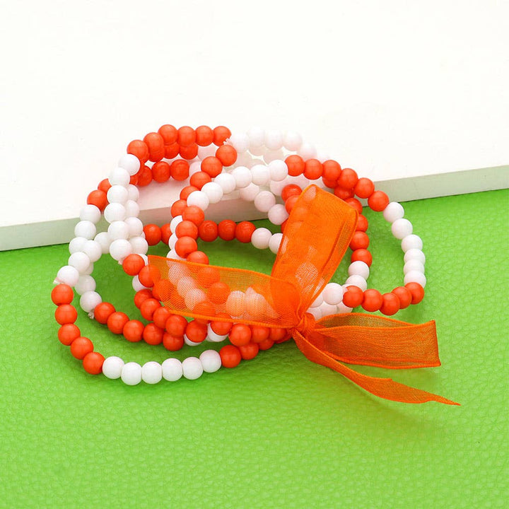 Game Day Beaded Stretch Bracelets