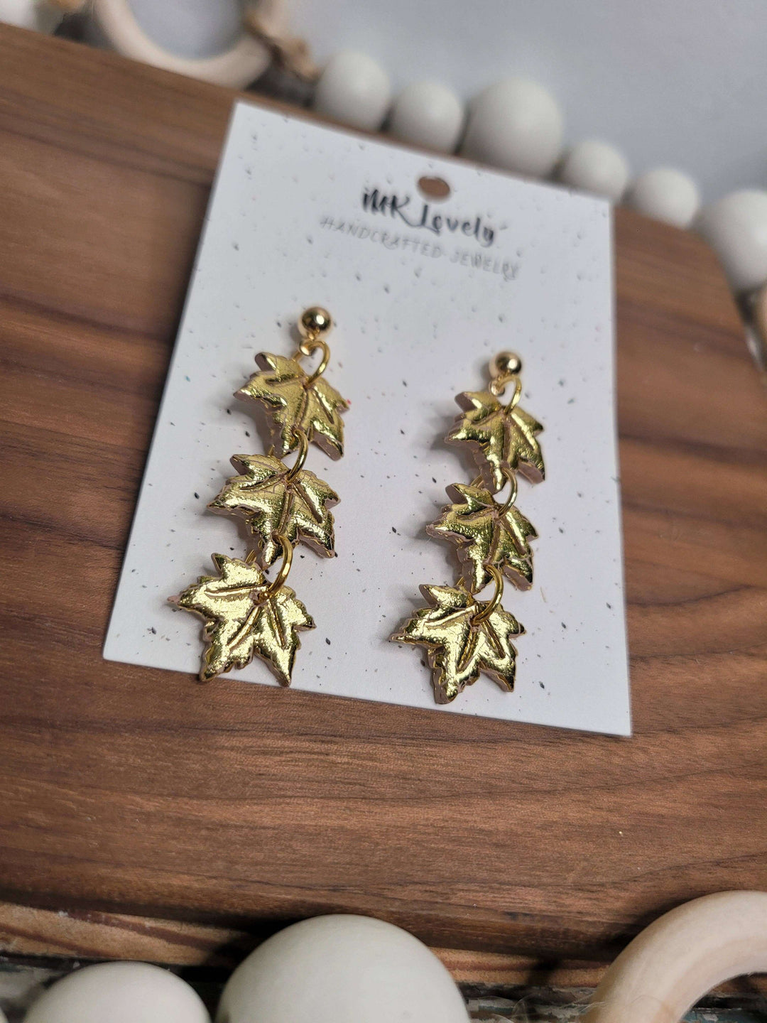 Golden Leaves Cascade Earrings