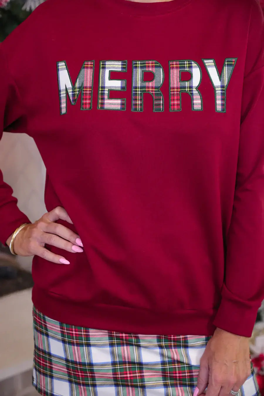 Merry Plaid Pullover - Reg & Curvy