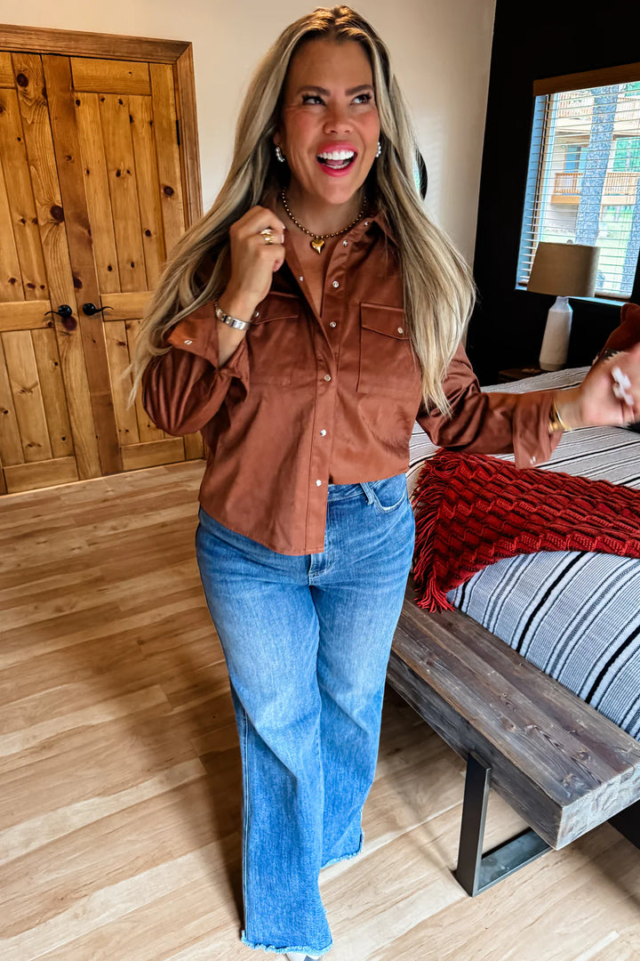 Rustic Charm Suede Top - Reg & Curvy