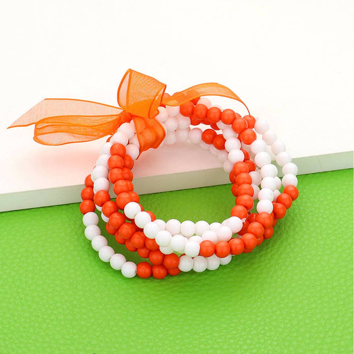 Game Day Beaded Stretch Bracelets