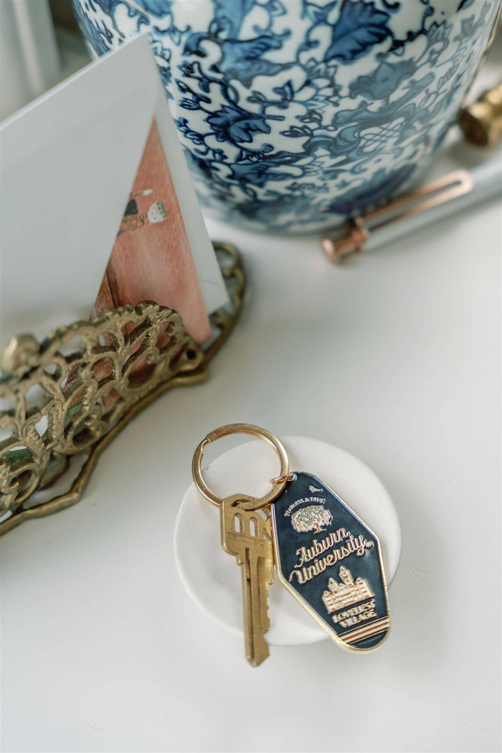 Auburn University Enamel Keychain