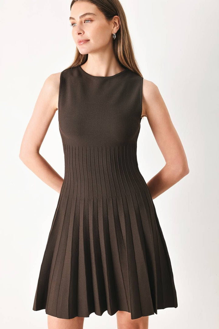 Espresso Hour Sweater Knit Dress