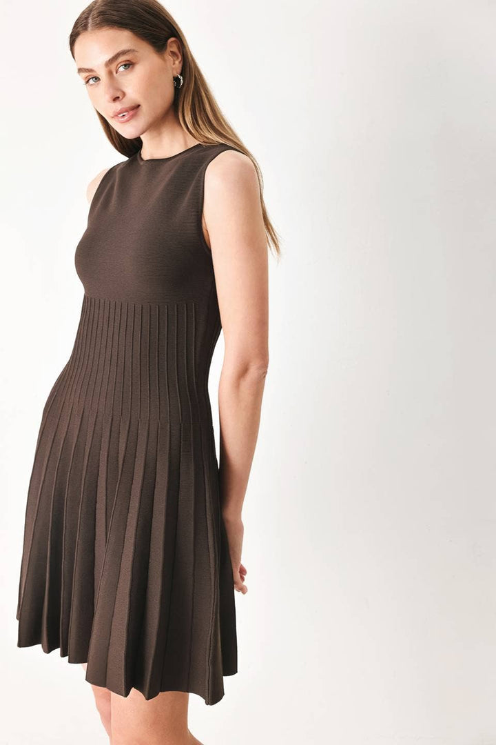 Espresso Hour Sweater Knit Dress