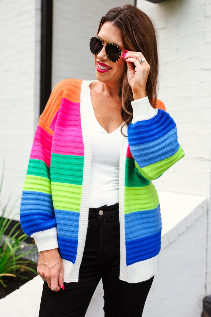 Rainbow Vibes Cardigan - Reg & Curvy