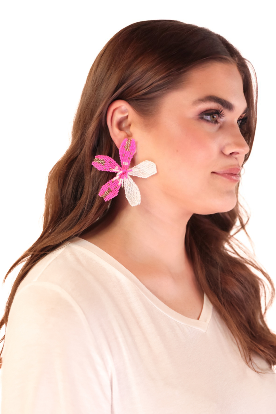 Petal Pop Beaded Statement Earrings