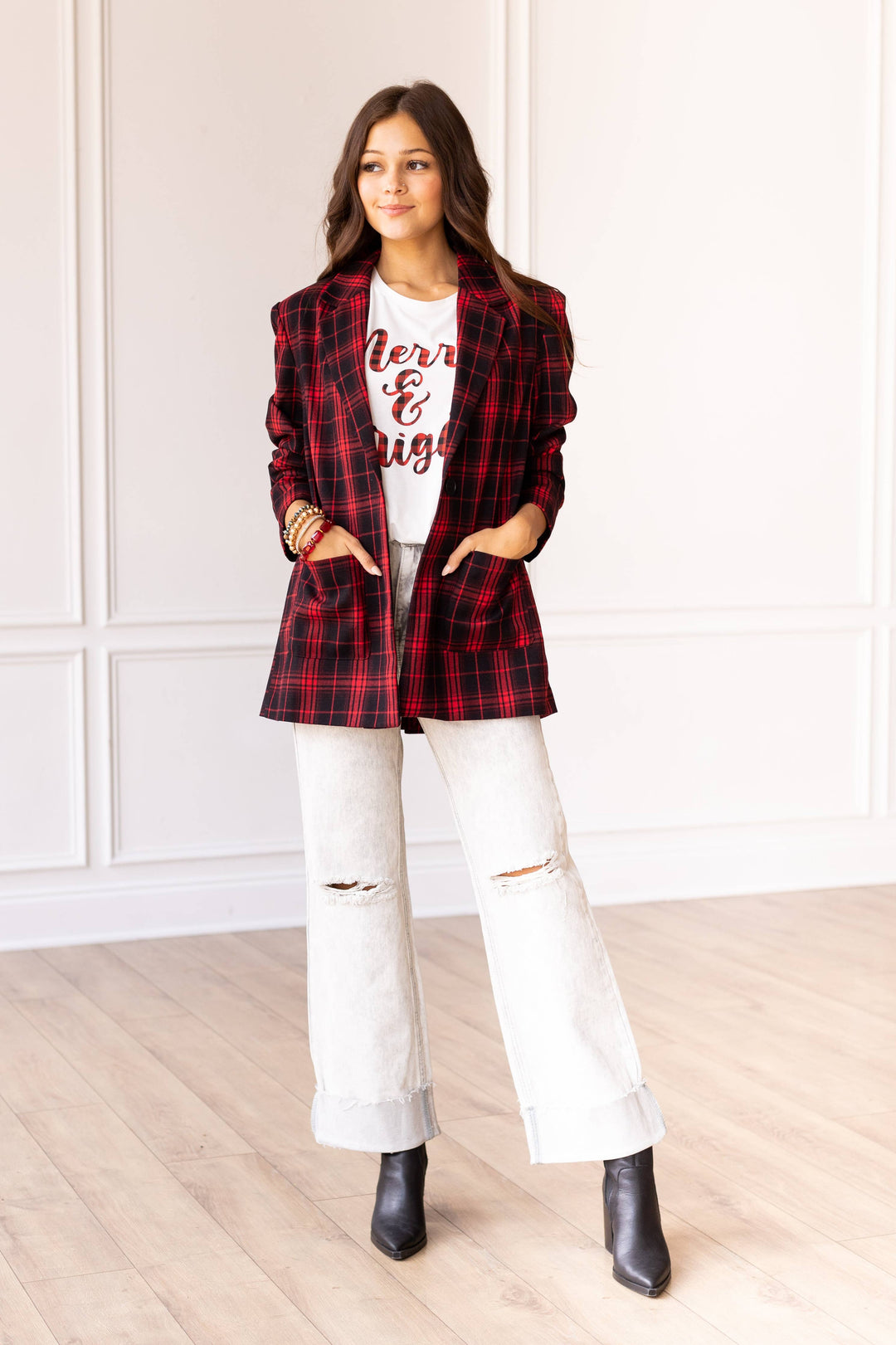 Plaid Perfection Blazer - Reg & Curvy