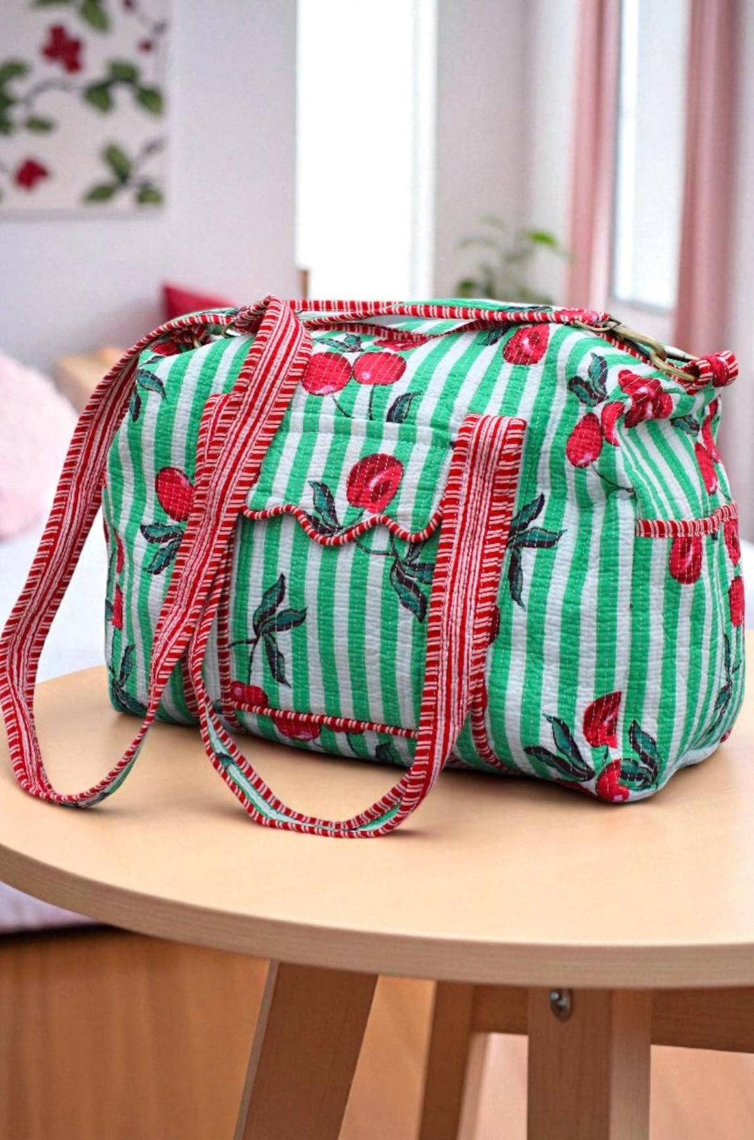 The Cherry On Top Quilted Duffle