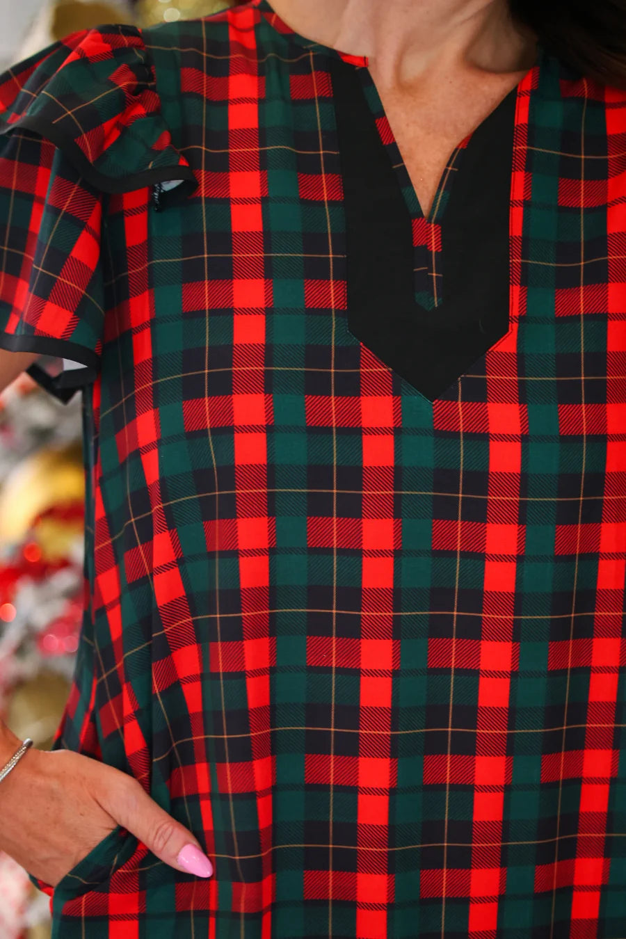 Merry Little Plaid Dress  - Reg & Curvy