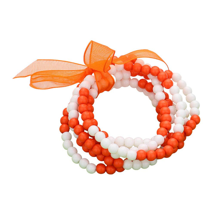 Game Day Beaded Stretch Bracelets