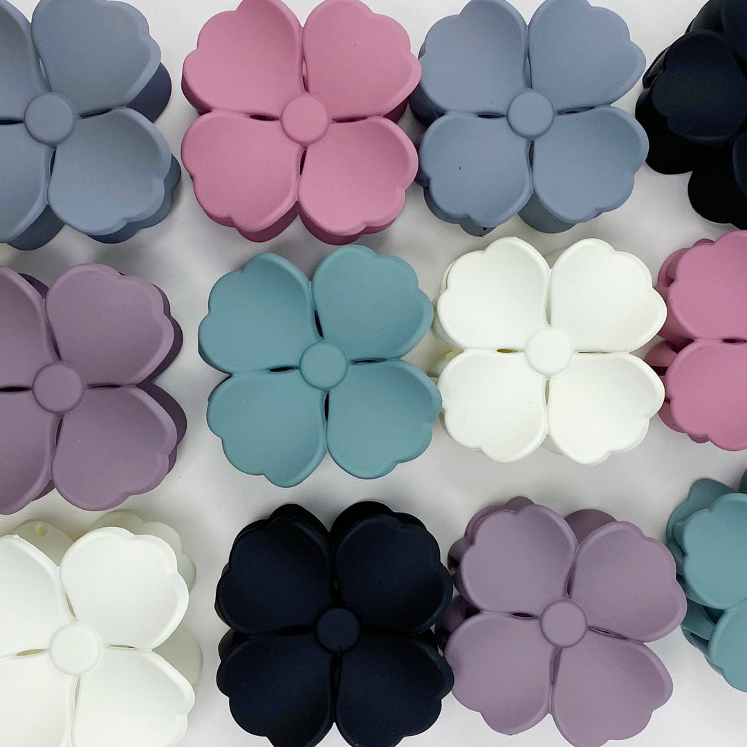Hibiscus Petals Hair Claw Set - 3 Clips
