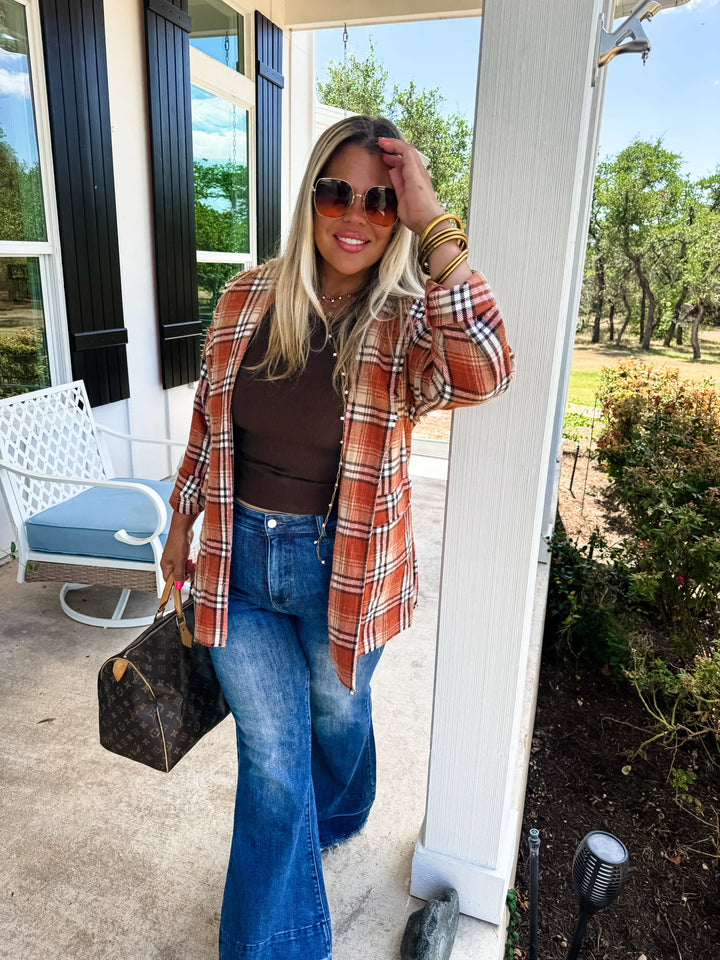 Casual Fall Plaid Blazer in 2 Colors - Reg & Curvy