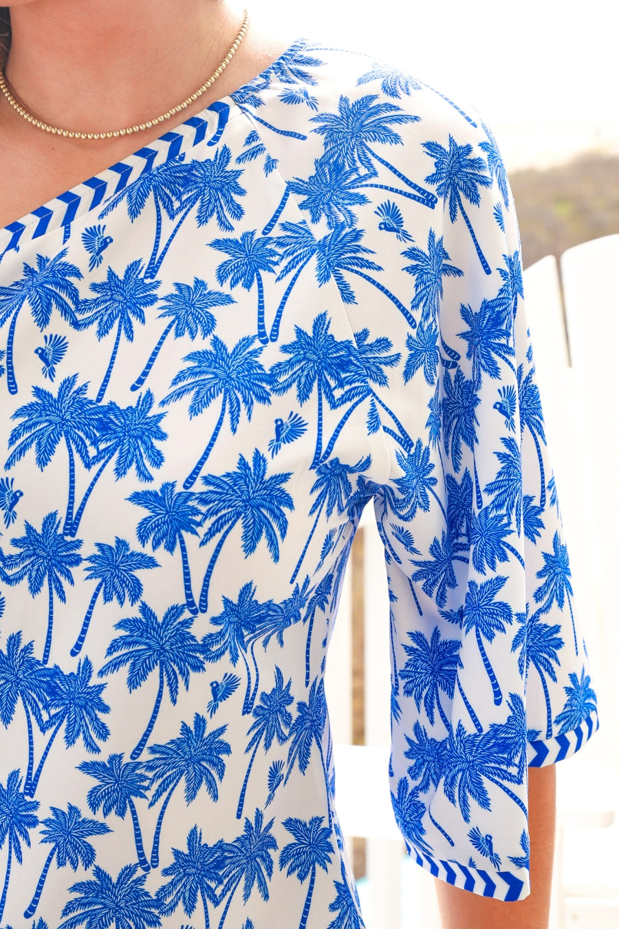 *PREORDER* Blue Lagoon Palm Dress - Reg & Curvy