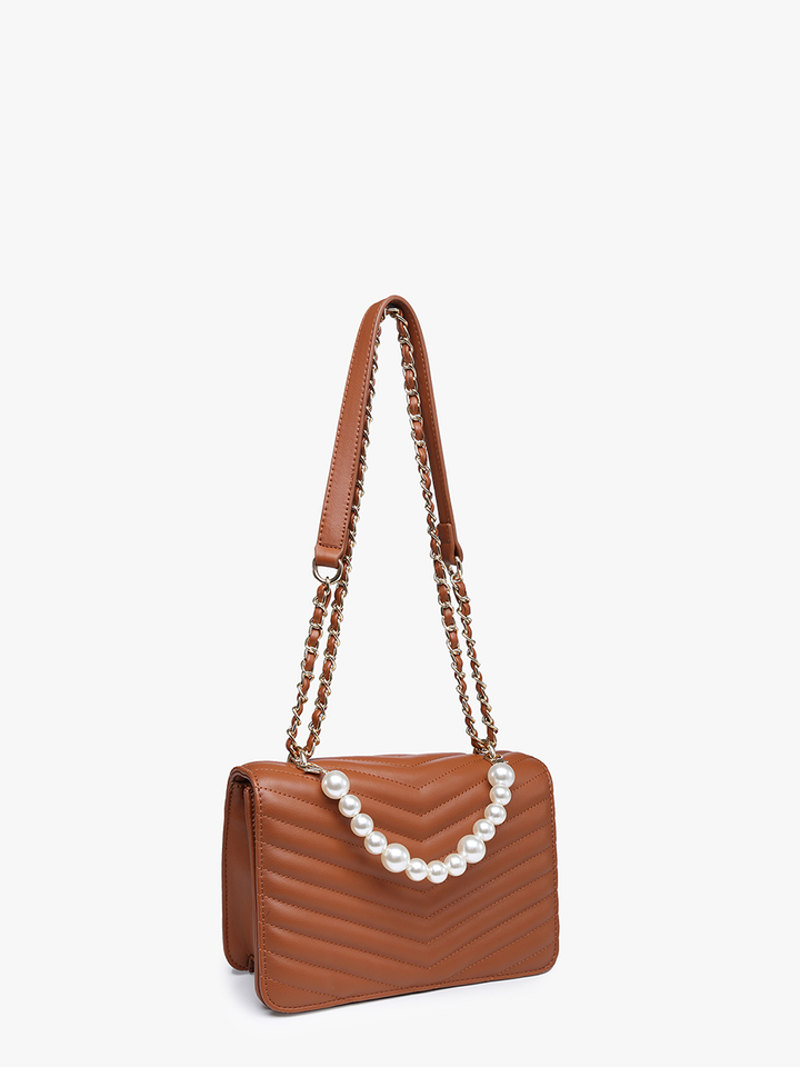 Pearls & Pecan Crossbody