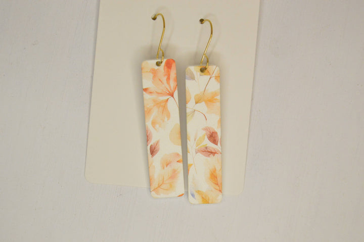 Fall Foliage Acrylic Drop Earrings