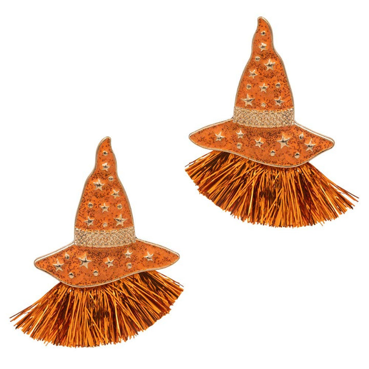 Spellbound Fringe Witch Hat Earrings