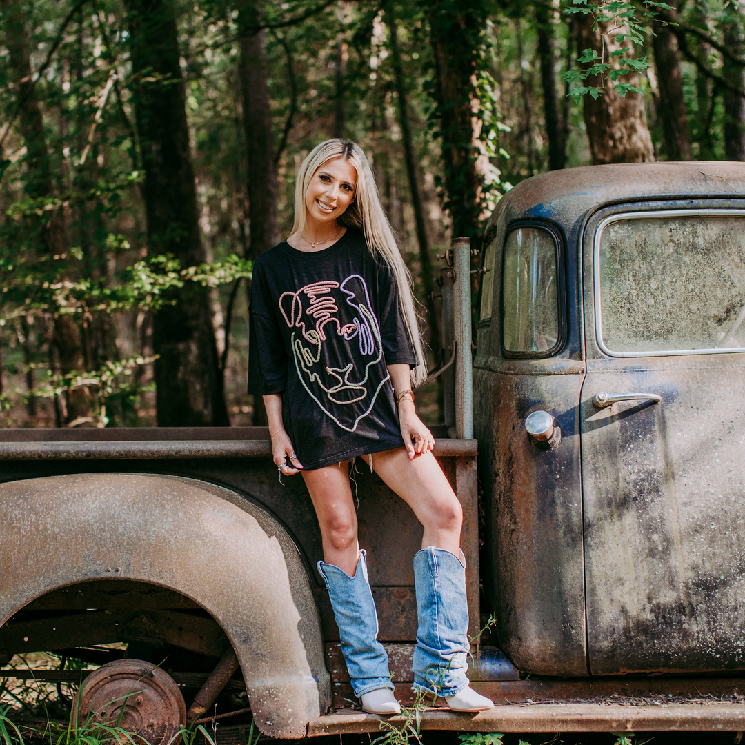 Neon Roar Statement Tee - Reg & Curvy