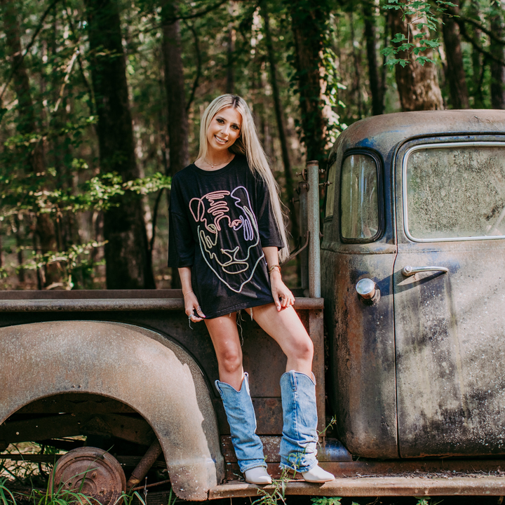 Neon Roar Statement Tee - Reg & Curvy