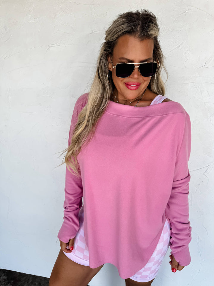 The Mauvy Magic Slouchy Sweatshirt - Curvy