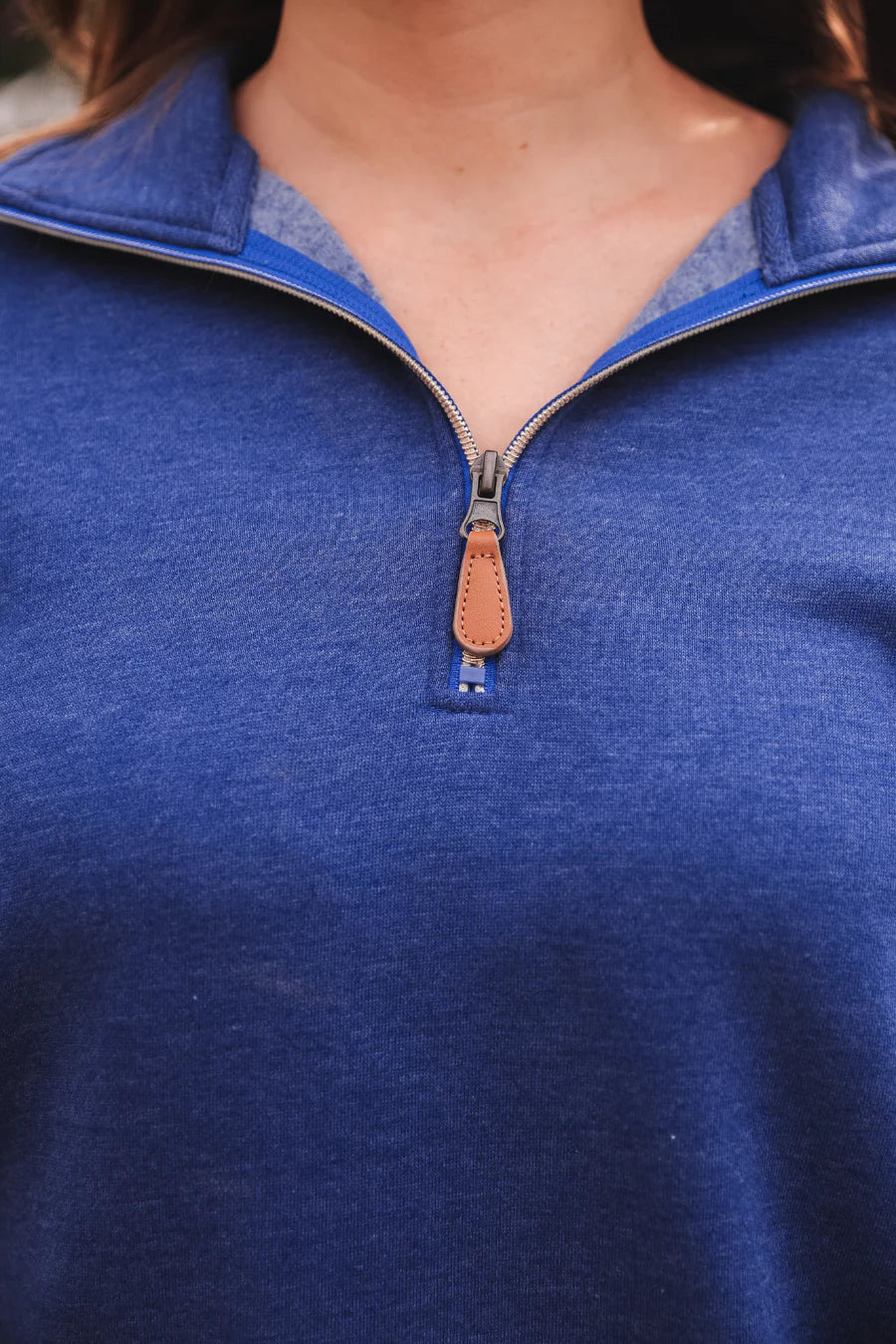 Navy Zip Pullover - Reg & Curvy