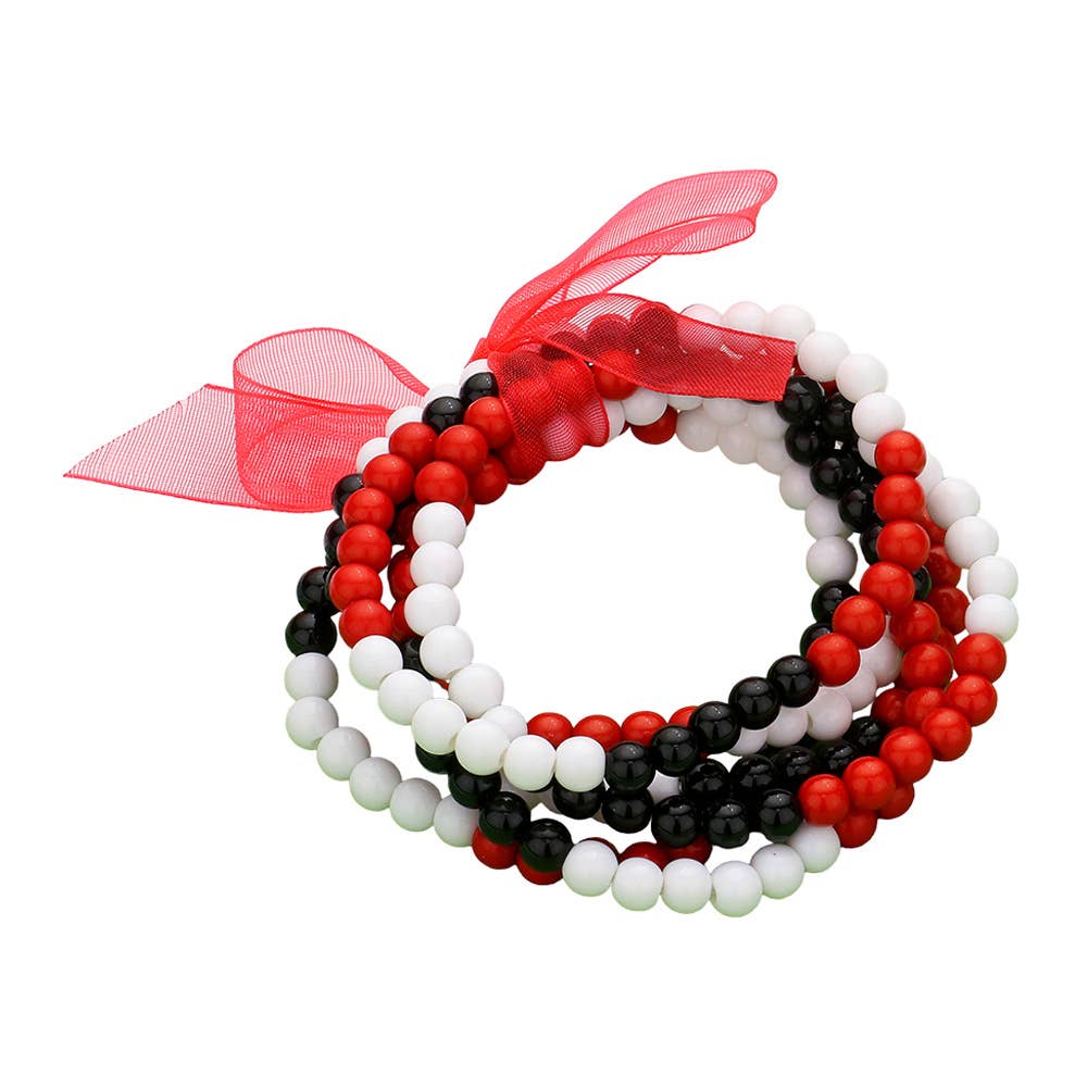 Game Day Beaded Stretch Bracelets
