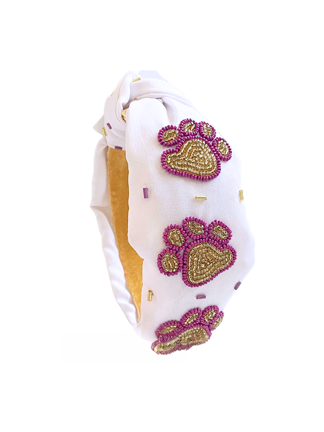 Purple & Gold Paw Game Day Headband