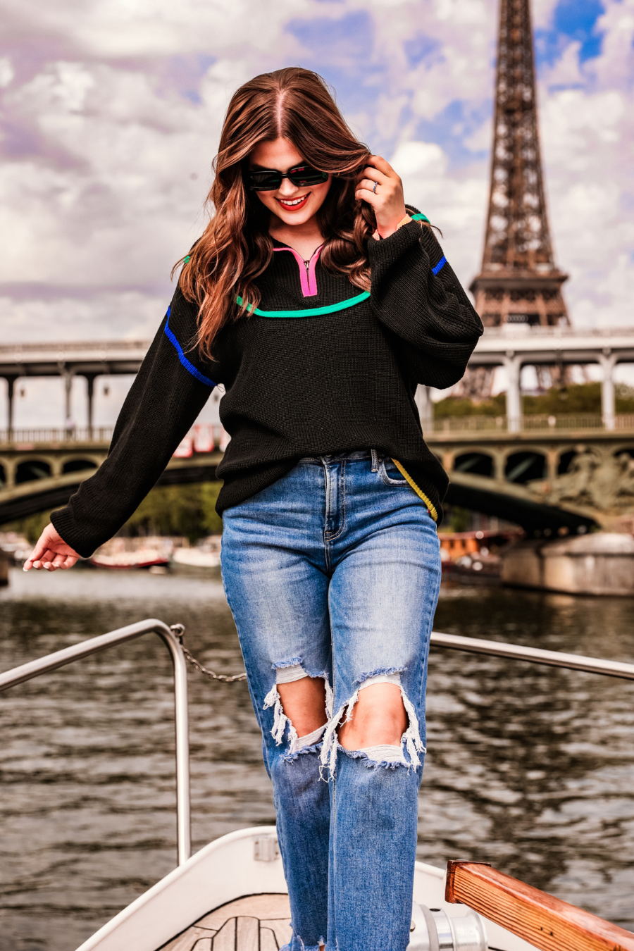 Pop Stripe Pullover - Reg & Curvy