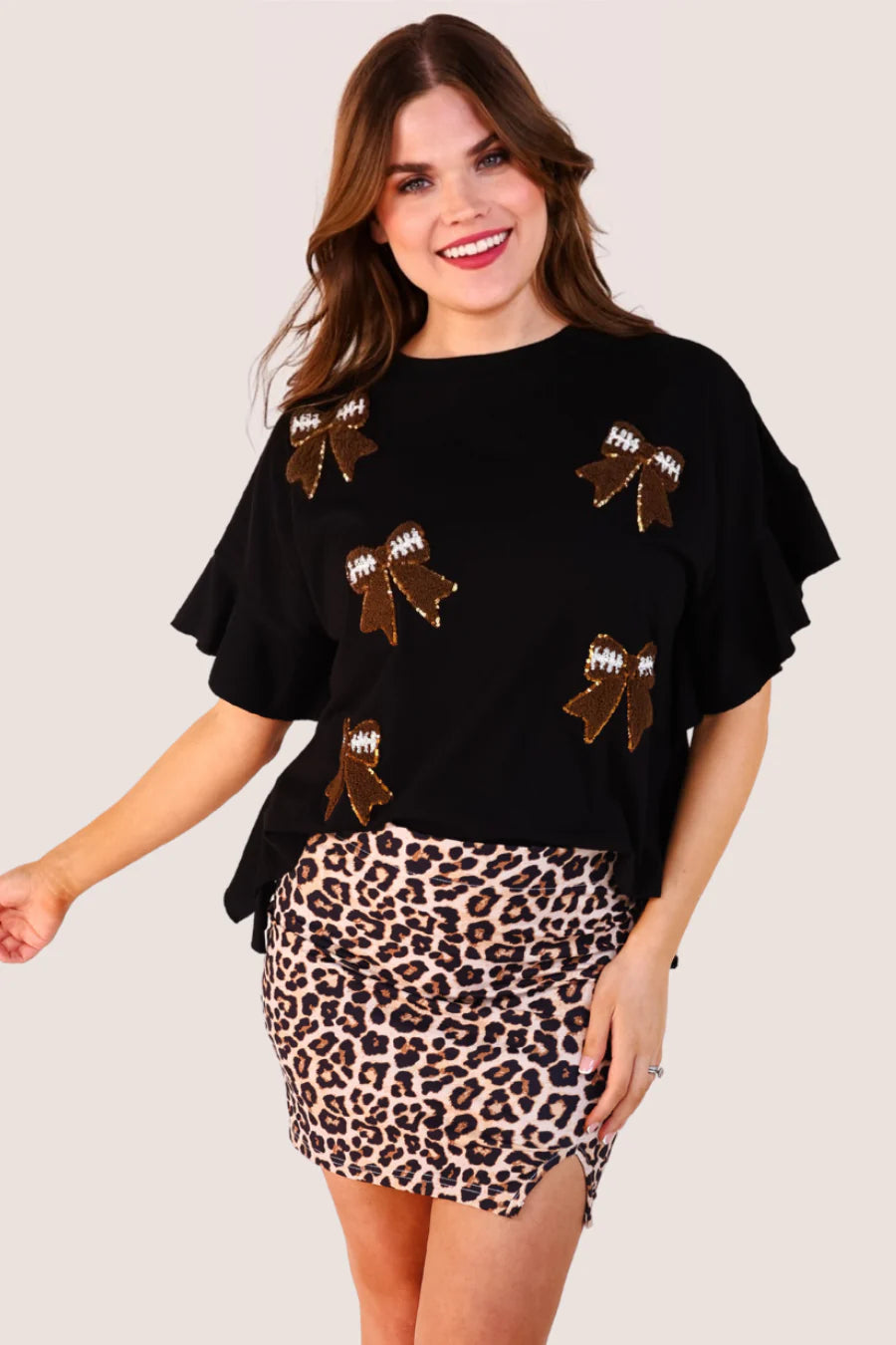 Black Reign Ruffle Top - Reg & Curvy