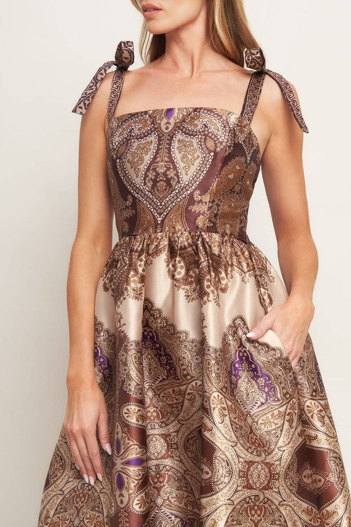 Dinner at Dusk Paisley Maxi Dress