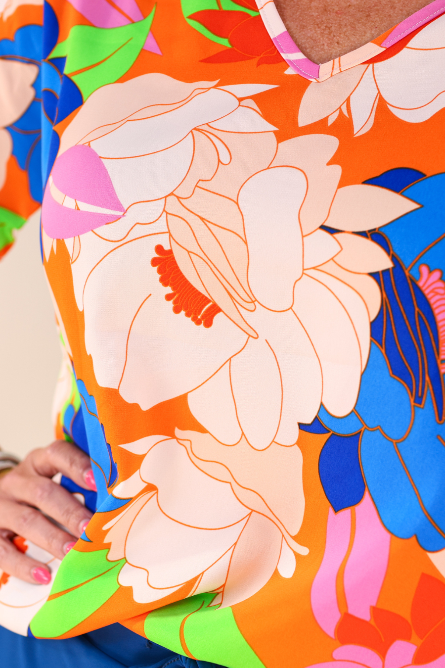 Sunburst Garden Ruffle Top