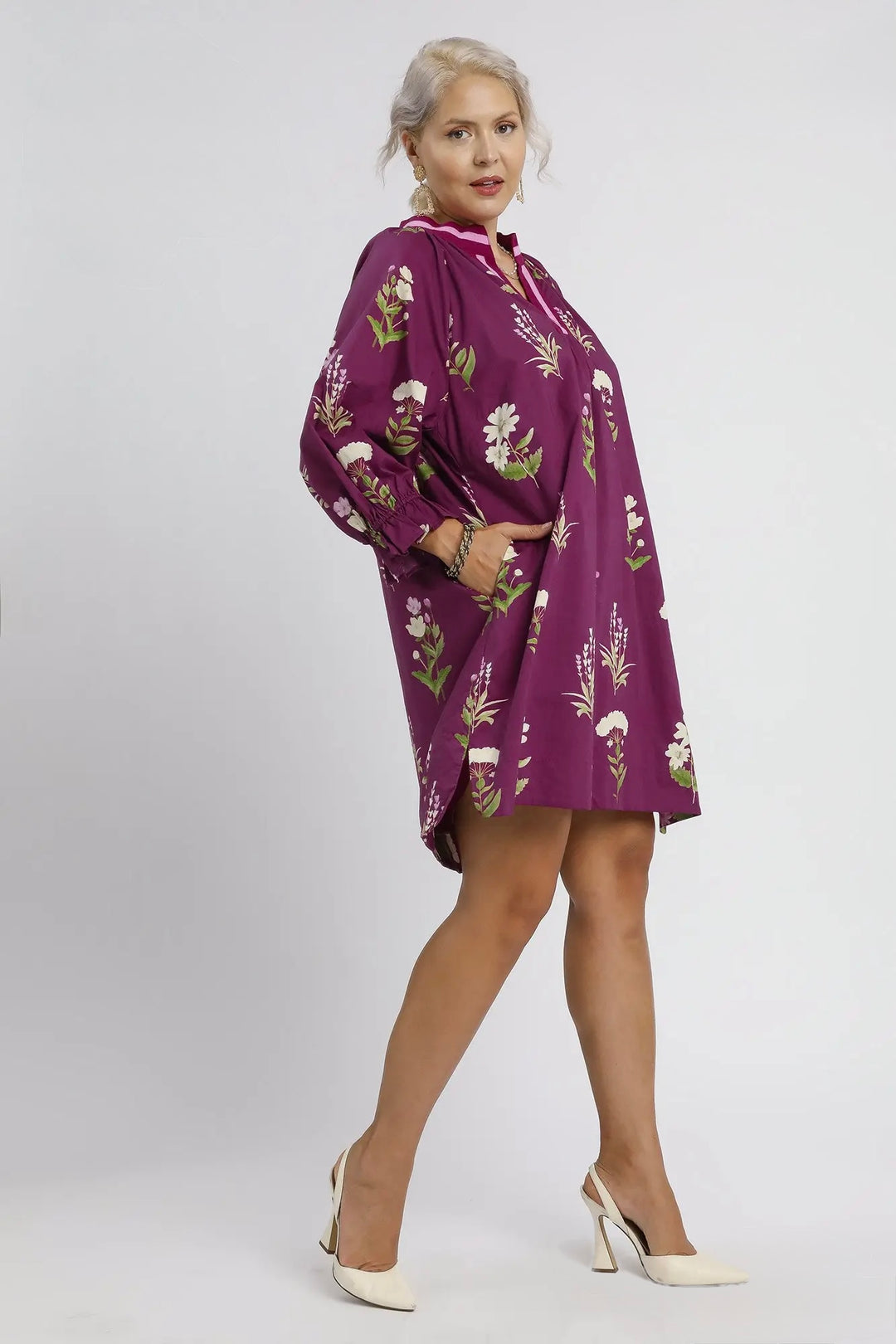 Plum Meadow Embroidered Dress - Reg & Curvy