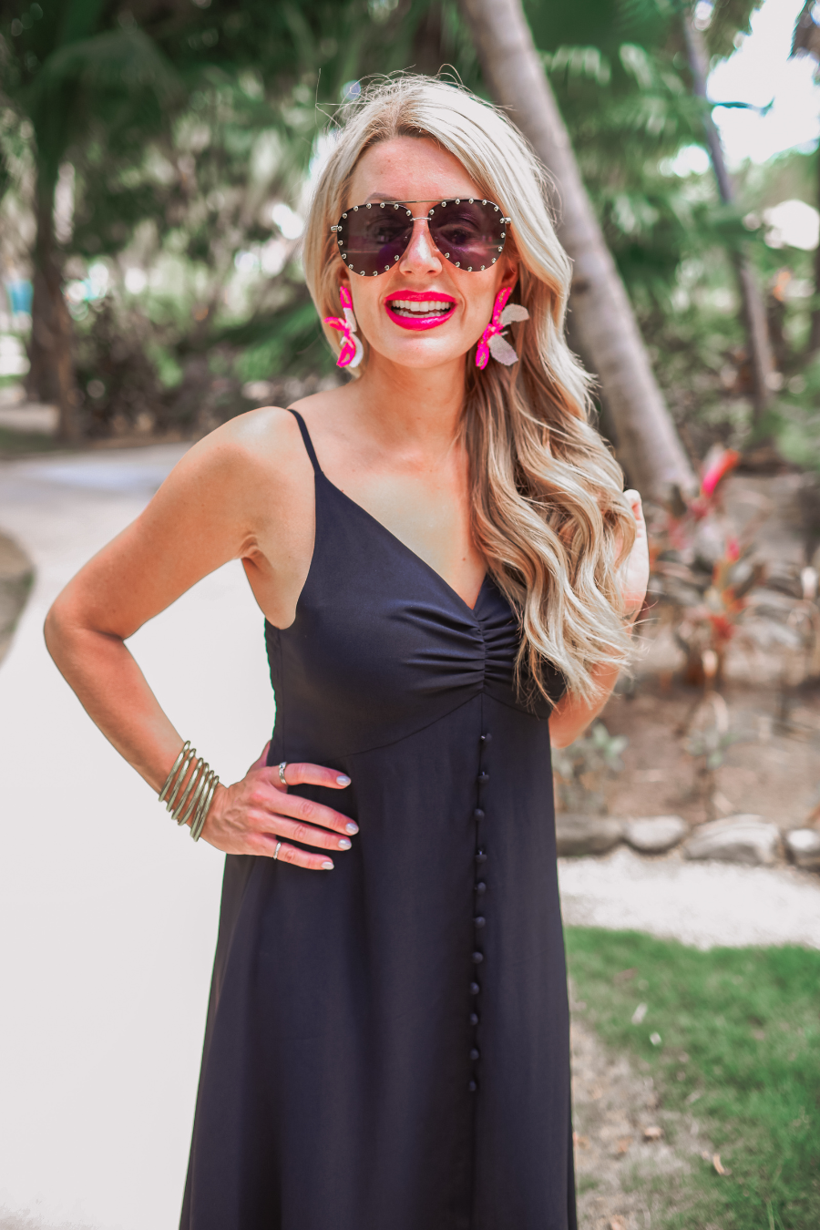 Petal Pop Beaded Statement Earrings