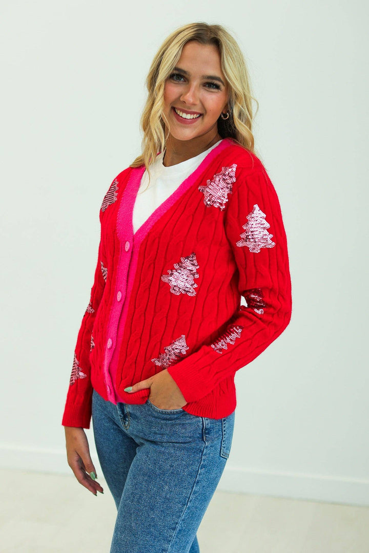 Tinsel Twist Cardigan - Curvy