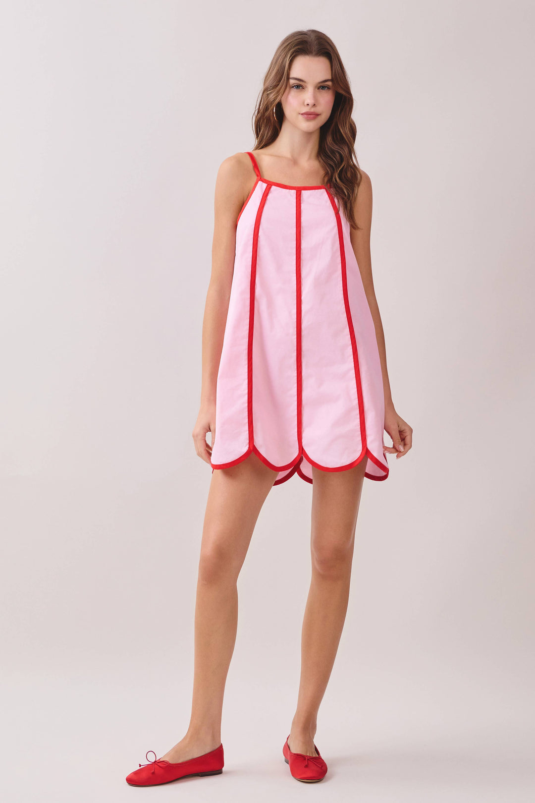 Sweetheart Stroll Scallop Dress