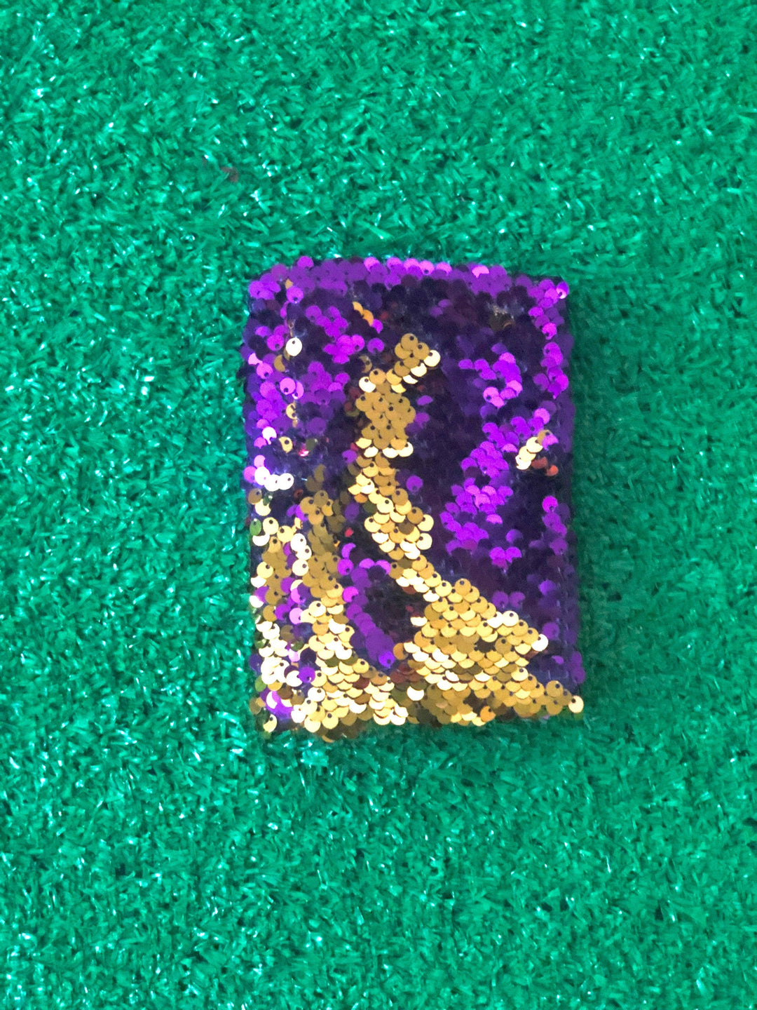 Gleaux Mode Glove – Purple & Gold Sequin Stunner