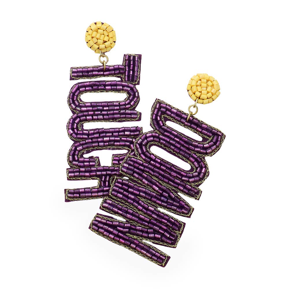 Touchdown Spark Beaded Earrings